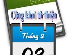 BẢNG CÔNG KHAI TIẾP NHẬN TỪ THIỆN THÁNG 03/2021