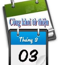 BẢNG CÔNG KHAI TIẾP NHẬN TỪ THIỆN THÁNG 03/2021