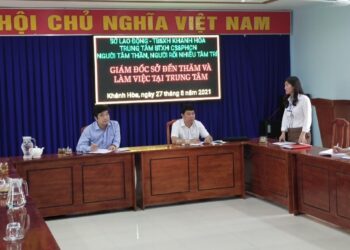 Giám đốc Sở Lao động – Thương binh và Xã hội đến thăm và làm việc tại Trung tâm