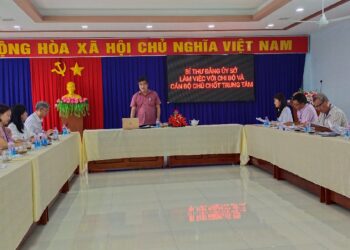 Bí thư Đảng Ủy Sở làm việc với Chi bộ và cán bộ chủ chốt Trung tâm